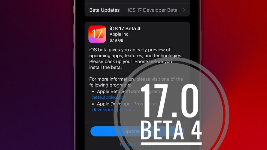 Обновление iOS 17 бета 4