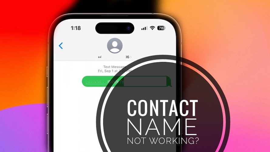 имена контактов не отображаются в сообщениях