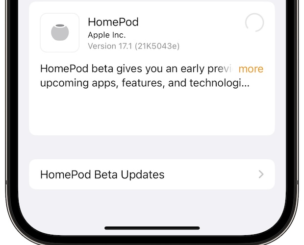 homepod 17.1 beta download