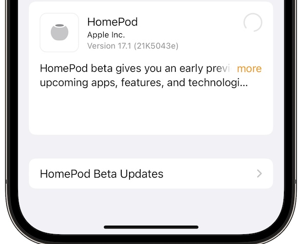 скачать бета-версию Homepod 17.1