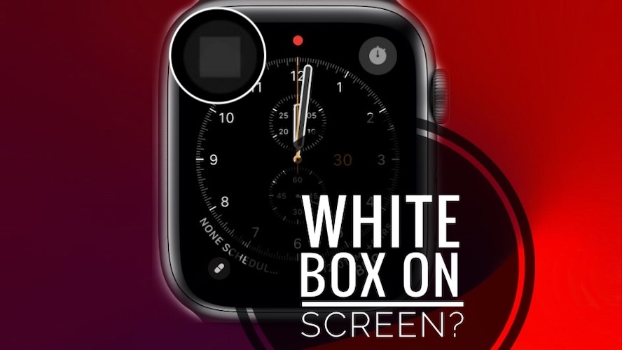 белое поле на экране Apple Watch