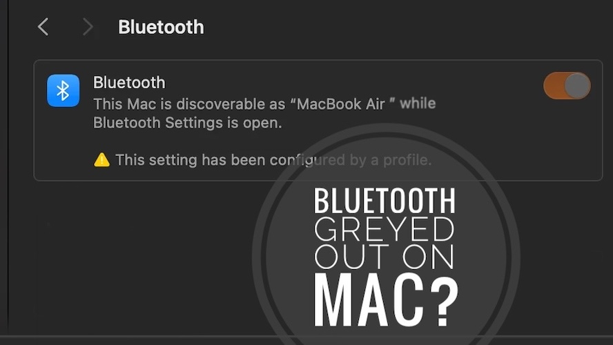 Bluetooth неактивен на Mac в Macos Sonoma
