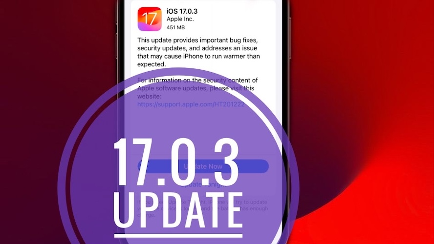 обновление iOS 17.0.3