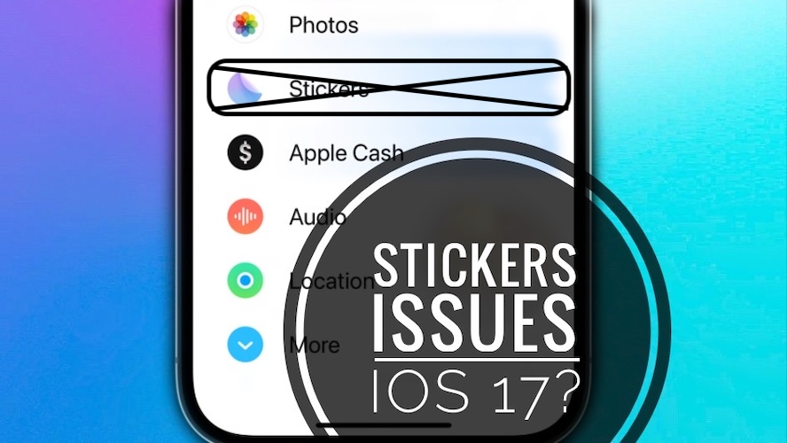 стикеры не работают ошибка ios 17