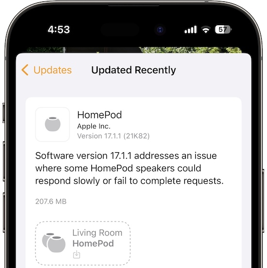 Примечания к выпуску HomePod 17.1.1