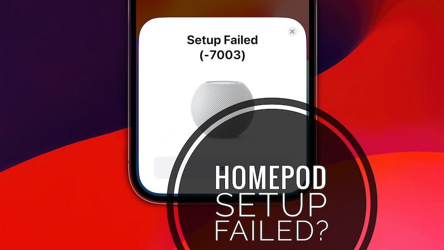 Ошибка установки Homepod, ошибка 7003