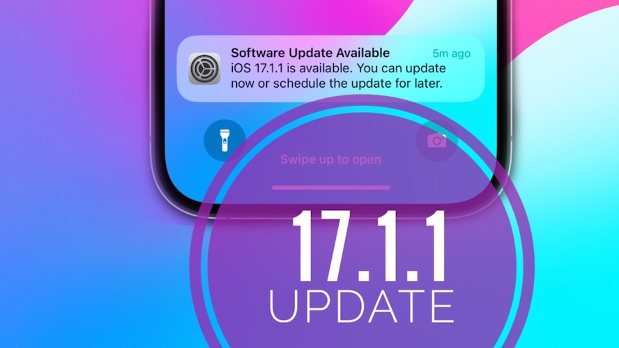 уведомление об обновлении iOS 17.1.1