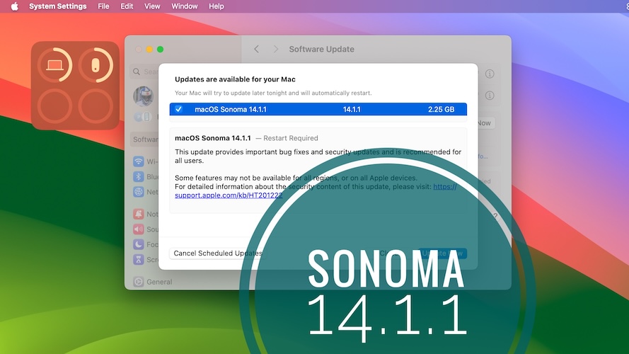 Обновление Macos Sonoma 14.1.1