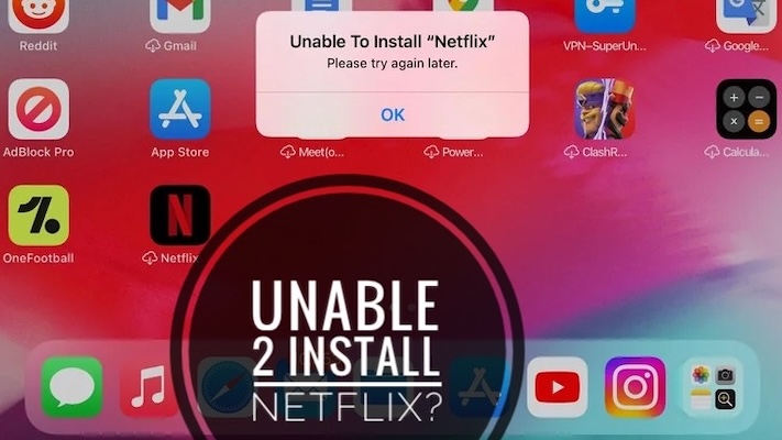 не могу установить Netflix на iPad