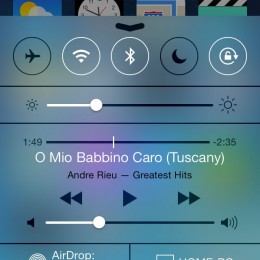 iOS 7 Control Center Preview