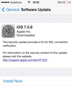 iOS 7.0.6 upgrade