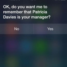 siri relationship confirmation