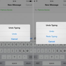 Undo/Redo typing iOS 7