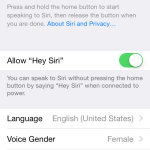 hey siri activation menu