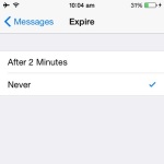 audio message expiration setting