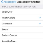 ios grayscale shortcut