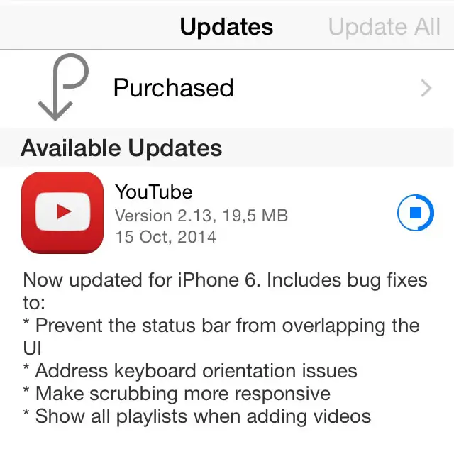 Youtube App Updates For Iphone 6 And Ios 8