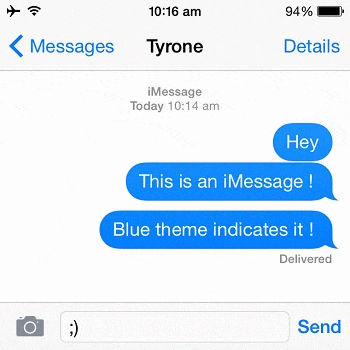 imessages versus carrier text