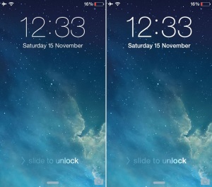 ios normal vs bold font