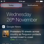 ios notification widgets screen