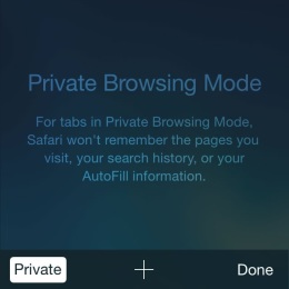 ios safari private web browsing mode