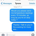 muted iphone text conversation