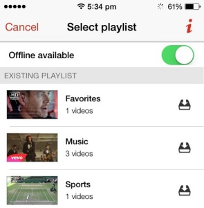 youtube videos available offline
