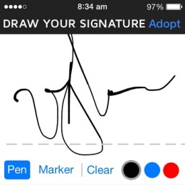 iphone electronic signature sample