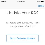 restore iTunes ringtones screen