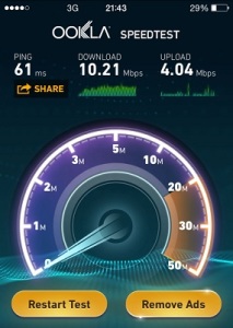iphone 6 3G speed test