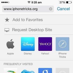 safari request desktop site trick