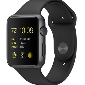 apple watch sport with black band