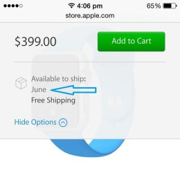 apple watch to be shipped in June
