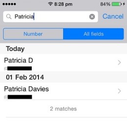 similar contacts listed by creation date