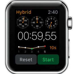 apple watch hybrid stopwatch display