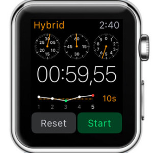 apple watch hybrid stopwatch display