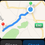 apple watch maps route display