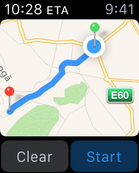 apple watch os maps