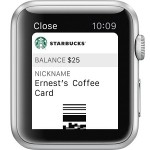 apple watch starbucks pass
