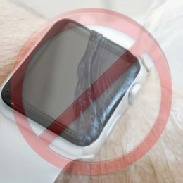 apple watch under running water