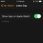 installing game on apple watch