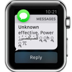 malicious unicode imessage apple watch notification