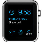 modular watch face with upcoming calendar event complication