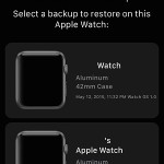 restoring apple watch from backup
