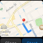 searched landmark displayed on map