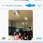 sending photo via iMessage to yourself