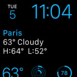 weather modules on modular watch face