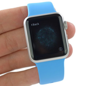 apple watch held on fingers