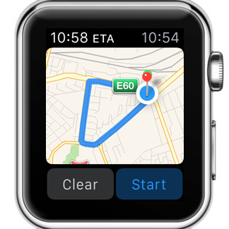 apple watch maps