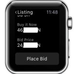 apple watch place bid button